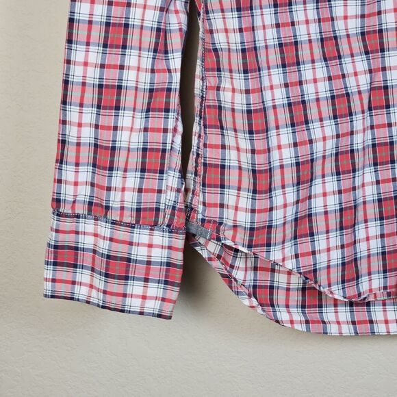 J.CREW Tartan Cotton Button Down Shirt Womens Size Small Plaid Red Long Sleeve - Picture 4 of 10